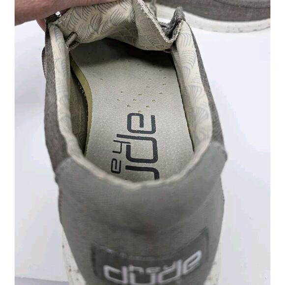 Hey Dude Wally Chambray Sepia Brown Slip On Lace Casual Comfort Shoe Men 8 New - Picture 12 of 16